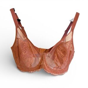 Elegant PRETTY Lace Women's Bra - Dusty Rose 34DD